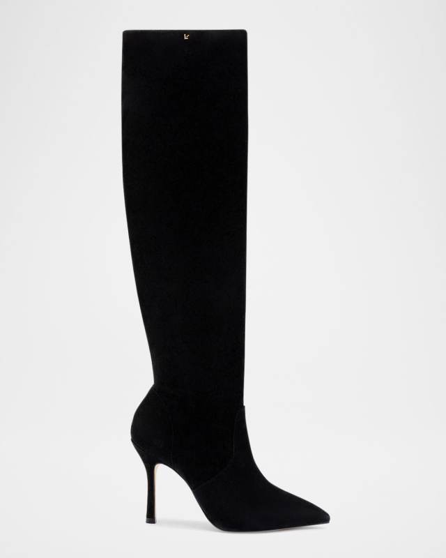 Kate Suede Stiletto Knee Boots